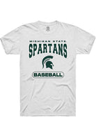 Michigan State Spartans White Baseball Short Sleeve T-Shirt