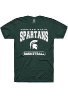 Michigan State Spartans Green Basketball Short Sleeve T-Shirt