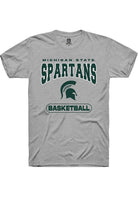 Michigan State Spartans Grey Basketball Short Sleeve T-Shirt