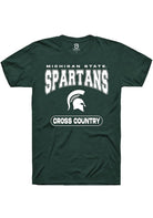 Michigan State Spartans Green Cross Country Short Sleeve T-Shirt