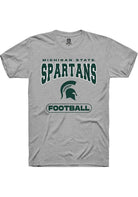 Michigan State Spartans Grey Football Short Sleeve T-Shirt