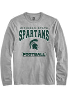 Michigan State Spartans Grey Football Long Sleeve T-Shirt