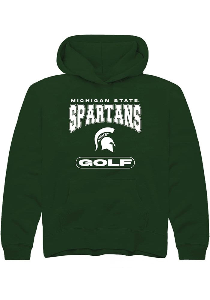 Michigan State Spartans Youth Green Golf Long Sleeve Hoodie