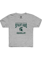 Michigan State Spartans Youth Grey Golf Short Sleeve T-Shirt