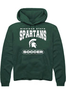 Michigan State Spartans Mens Green Soccer Long Sleeve Hoodie