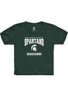 Michigan State Spartans Youth Green Soccer Short Sleeve T-Shirt