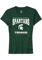 Michigan State Spartans Womens Green Tennis Short Sleeve T-Shirt