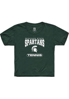 Michigan State Spartans Youth Green Tennis Short Sleeve T-Shirt