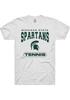 Michigan State Spartans White Tennis Short Sleeve T-Shirt