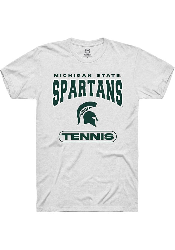 Michigan State Spartans White Tennis Short Sleeve T-Shirt