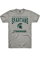 Michigan State Spartans Grey Tennis Short Sleeve T-Shirt