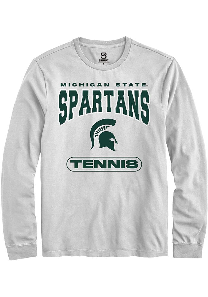 Michigan State Spartans White Tennis Long Sleeve T-Shirt