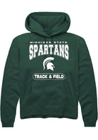 Michigan State Spartans Mens Green Track & Field Long Sleeve Hoodie