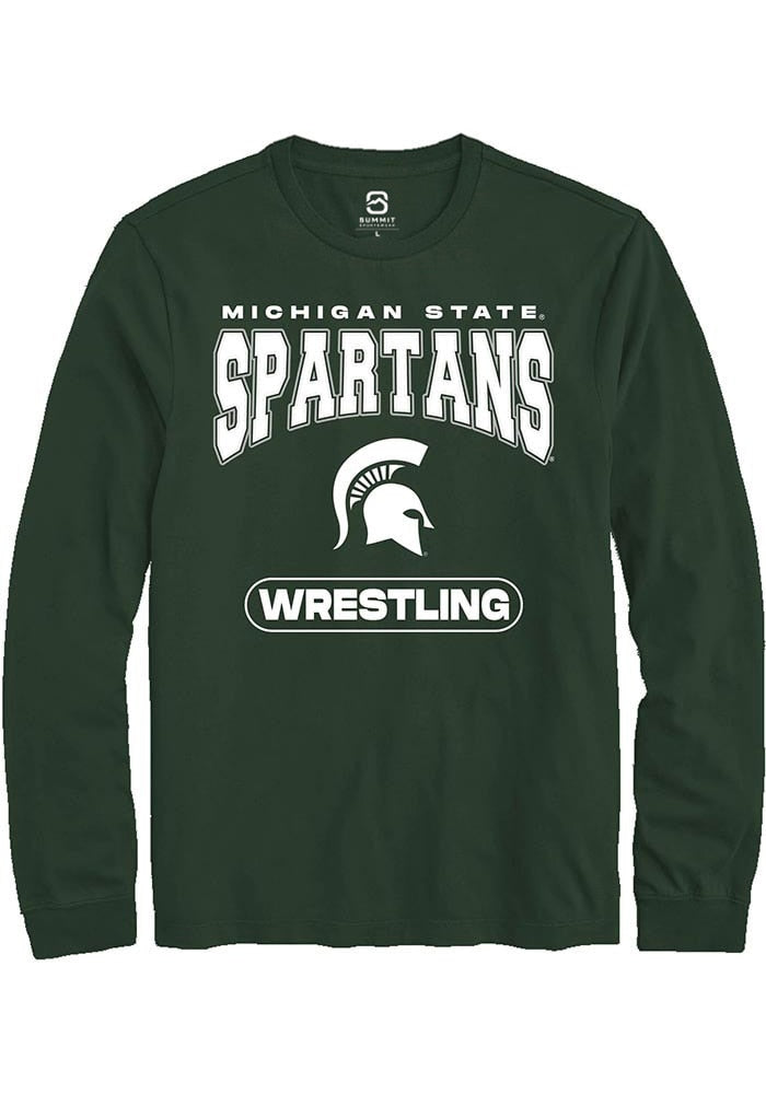 Michigan State Spartans Green Wrestling Long Sleeve T-Shirt