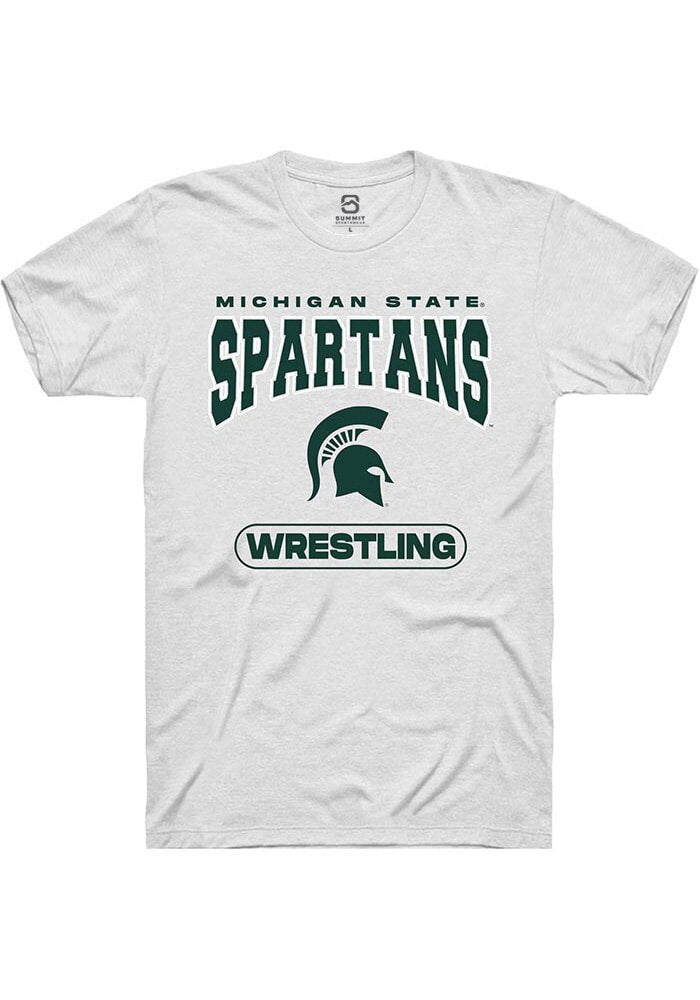 Michigan State Spartans White Wrestling Short Sleeve T-Shirt