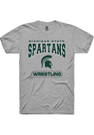 Michigan State Spartans Grey Wrestling Short Sleeve T-Shirt