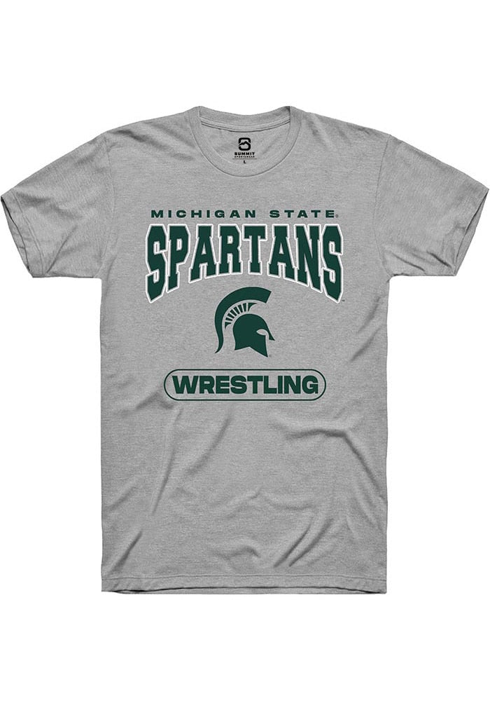 Michigan State Spartans Grey Wrestling Short Sleeve T-Shirt