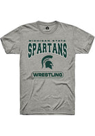 Michigan State Spartans Grey Wrestling Short Sleeve T-Shirt