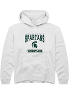 Michigan State Spartans Youth White Wrestling Long Sleeve Hoodie