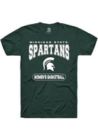 Michigan State Spartans Green Women's Basketball Short Sleeve T-Shirt