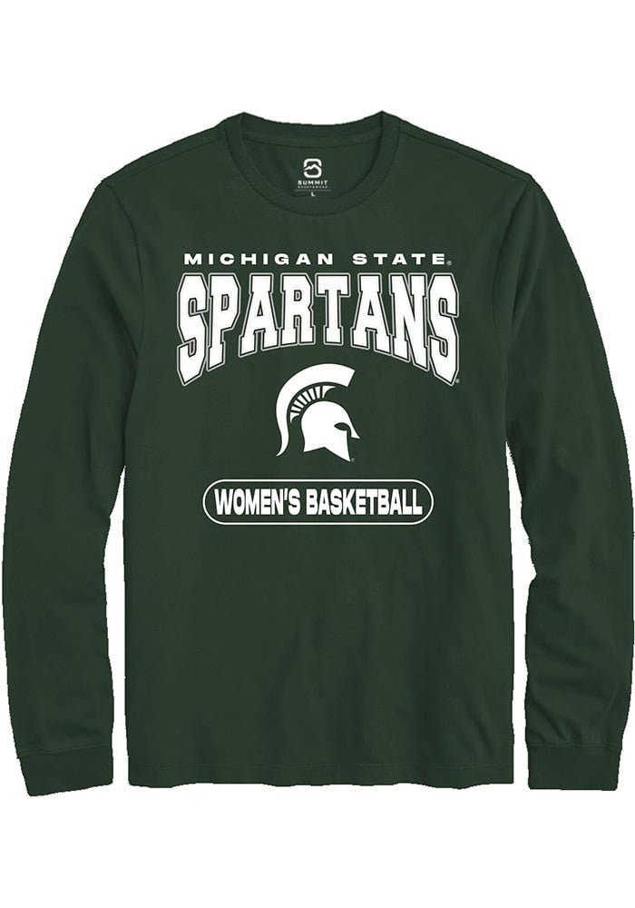 Michigan State Spartans Green Women's Basketball Long Sleeve T-Shirt