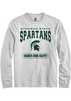 Michigan State Spartans White Women's Cross Country Long Sleeve T-Shirt