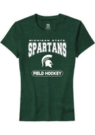 Michigan State Spartans Womens Green Field Hockey Short Sleeve T-Shirt
