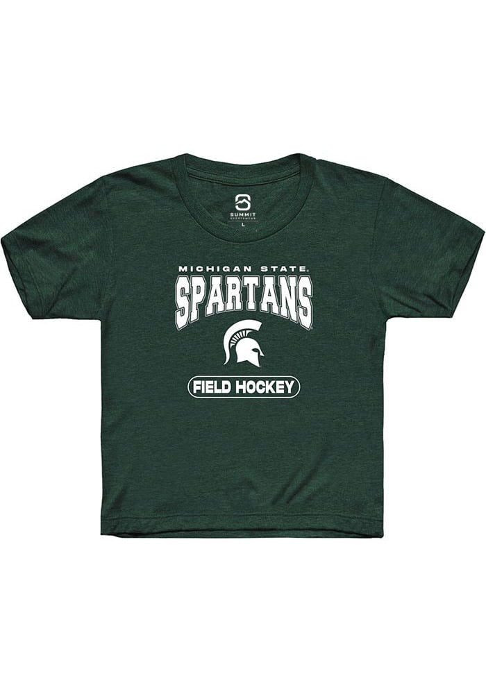 Michigan State Spartans Youth Green Field Hockey Short Sleeve T-Shirt