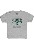Michigan State Spartans Youth Grey Field Hockey Short Sleeve T-Shirt