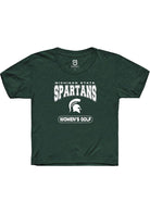 Michigan State Spartans Youth Green Women's Golf Short Sleeve T-Shirt