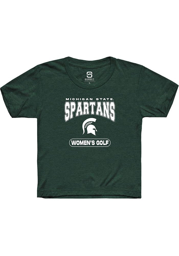 Michigan State Spartans Youth Green Women's Golf Short Sleeve T-Shirt