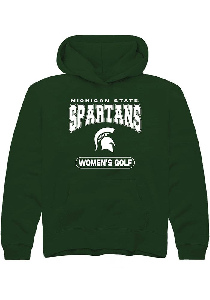 Michigan State Spartans Youth Green Women's Golf Long Sleeve Hoodie