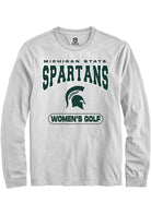 Michigan State Spartans White Women's Golf Long Sleeve T-Shirt