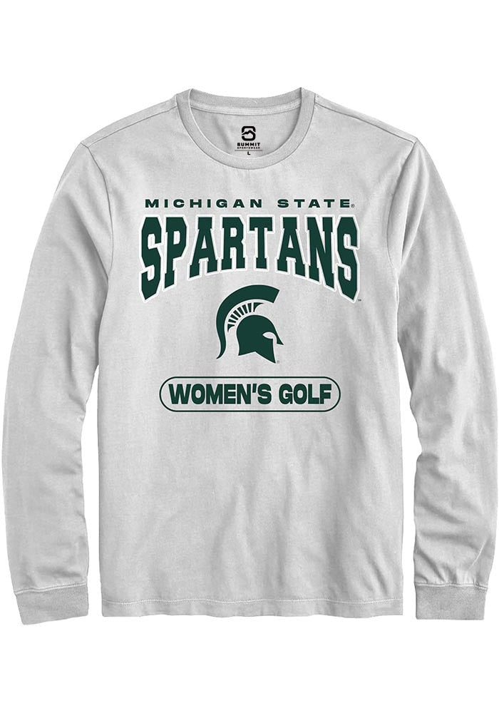 Michigan State Spartans White Women's Golf Long Sleeve T-Shirt