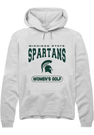 Michigan State Spartans Mens White Women's Golf Long Sleeve Hoodie
