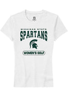 Michigan State Spartans Womens White Women's Golf Short Sleeve T-Shirt