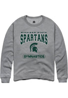 Michigan State Spartans Mens Grey Gymnastics Long Sleeve Crew Sweatshirt