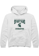 Michigan State Spartans Youth White Gymnastics Long Sleeve Hoodie
