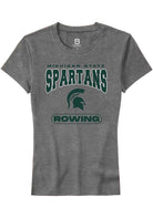 Michigan State Spartans Womens Grey Rowing Short Sleeve T-Shirt