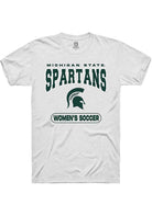 Michigan State Spartans White Women's Soccer Short Sleeve T-Shirt