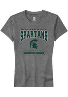 Michigan State Spartans Womens Grey Women's Soccer Short Sleeve T-Shirt