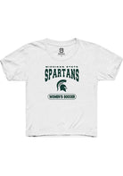 Michigan State Spartans Youth White Women's Soccer Short Sleeve T-Shirt