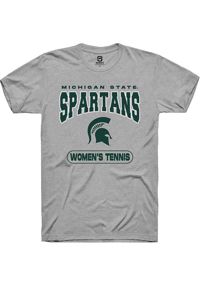 Michigan State Spartans Grey Women's Tennis Short Sleeve T-Shirt