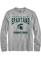 Michigan State Spartans Grey Women's Tennis Long Sleeve T-Shirt
