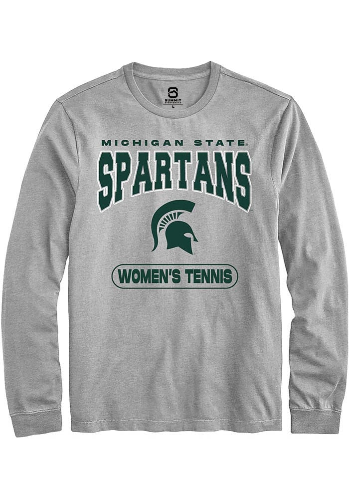 Michigan State Spartans Grey Women's Tennis Long Sleeve T-Shirt