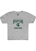 Michigan State Spartans Youth Grey Women's Tennis Short Sleeve T-Shirt