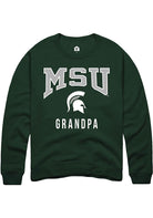 Michigan State Spartans Mens Green Grandpa Long Sleeve Crew Sweatshirt