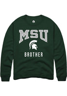 Michigan State Spartans Mens Green Brother Long Sleeve Crew Sweatshirt
