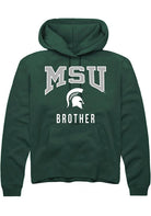 Michigan State Spartans Mens Green Brother Long Sleeve Hoodie