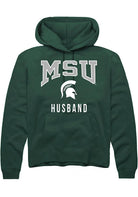 Michigan State Spartans Mens Green Husband Long Sleeve Hoodie